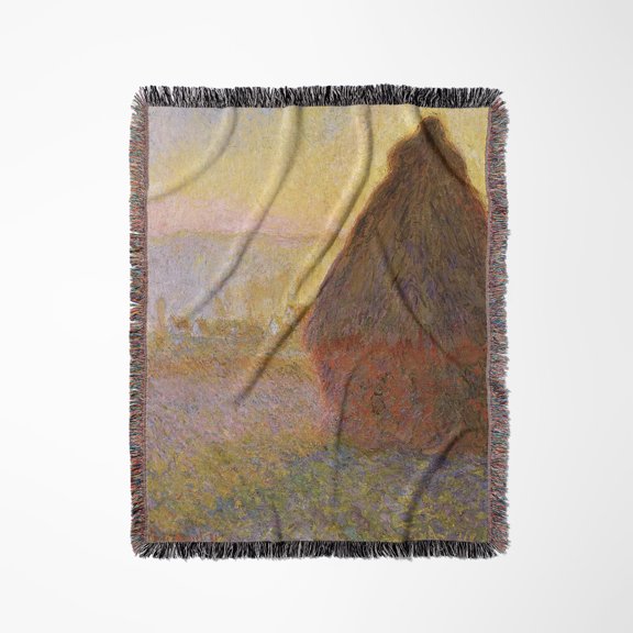 Monet - The Hay Stack, Woven Blanket