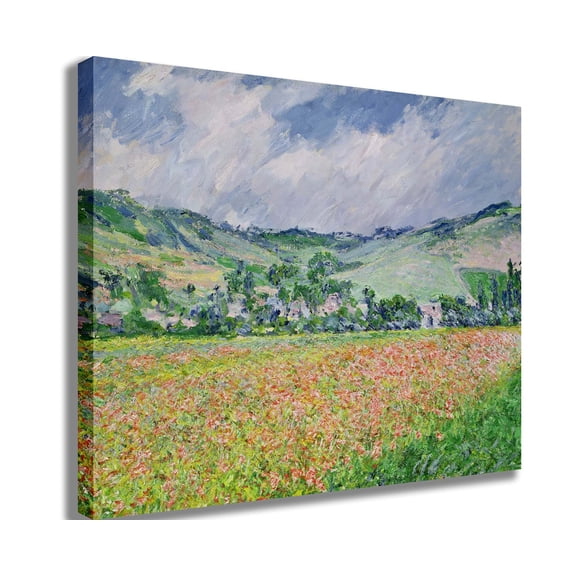 Monet "The Poppy Field Near Giverny" (1885) Canvas Print