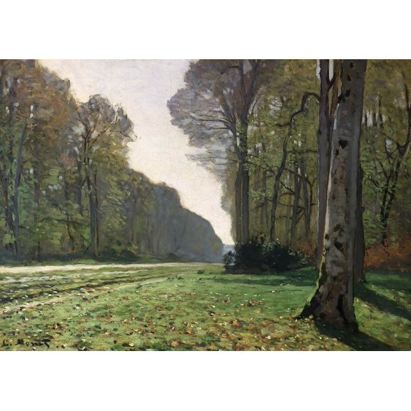 Monet "The Road to Bas-Breau" (1865) Glossy Poster