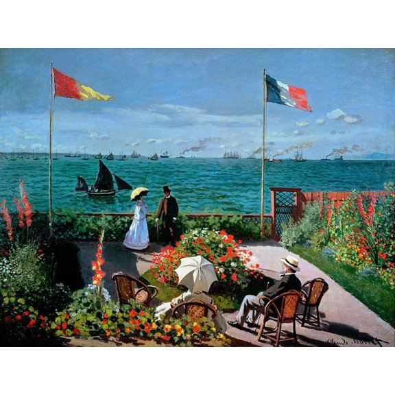 Monet "The Terrace at Sainte-Adresse" (1867) Wall Decal