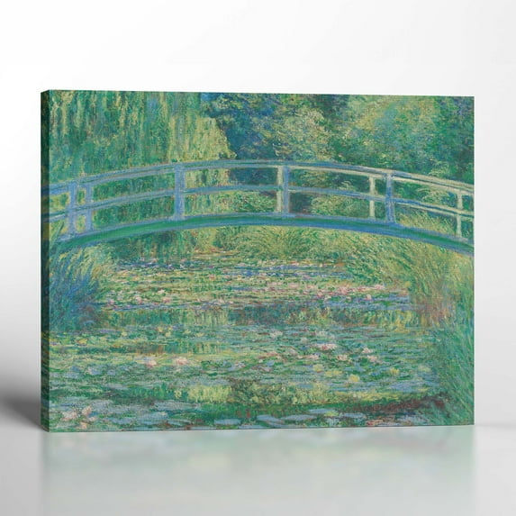 Monet Wall Art, Monet Canvas Wall Art, Water Lily Pond Canvas Print, Monet Prints, Impressions Wall Art, Water Lily Decor, Ready To Hang for Living Room Home Wall Decor 11x14