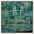 thumbnail image 1 of Monet-Water Lilies And Japanese Bridge Blue Monet Art Prints Canvas Wall Art by Art Remedy, Silver Floater Frame, 16"x16", 1 of 7