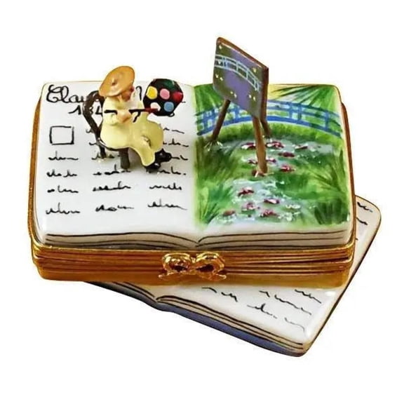 Monet Water Lilies Box for Art Lovers Limoges Box Porcelain Figurine