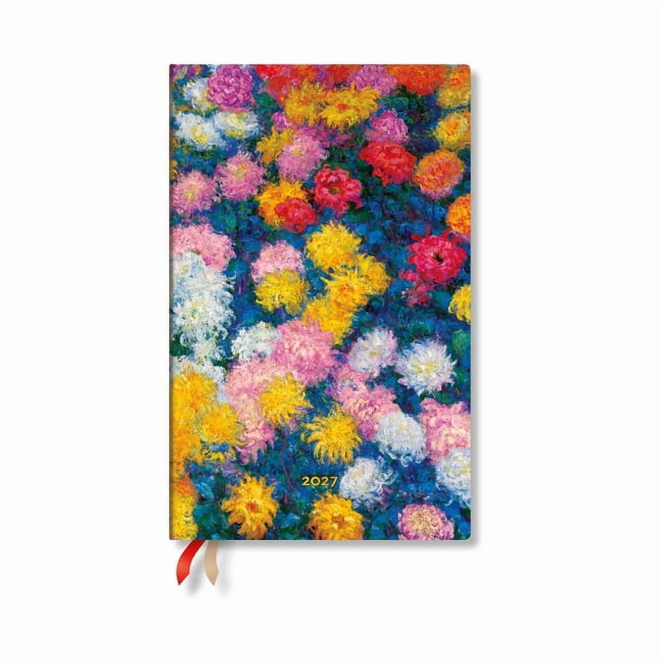 Monet's Chrysanthemums 2027 Monet's Chrysanthemums Maxi Horizontal Hardcover 12-Month Weekly Planner, 160pg, 100gsm by Paperblanks, (Paperback)