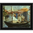 thumbnail image 1 of Monet in his Studio Boat 24x20 Black Ornate Wood Framed Canvas Art by Manet, Edouard, 1 of 2
