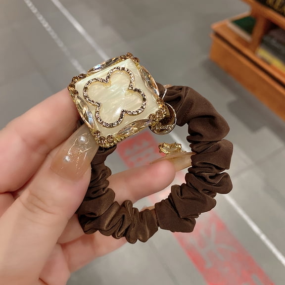 Headrope Love High Grade Zircon Hair Circle Maruko Head Disc Hair God Tool Tie Hair Female Tie Head High Ponytail Headwear