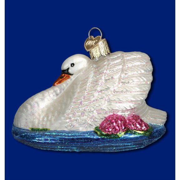Monet's Swan Old World Christmas Glass Ornament 16091 Decoration New FREE BOX