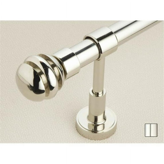 Moneta 1011 Curtain Rod Set -.75 in. - Chrome - 48 in.