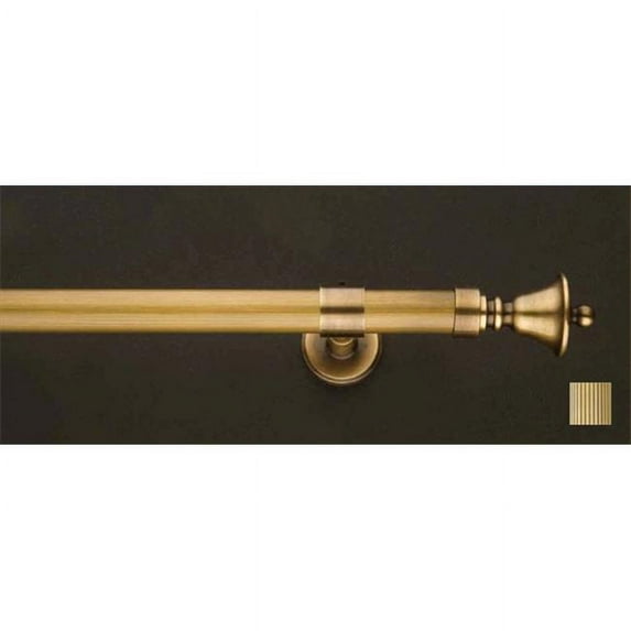 Moneta 1151 Curtain Rod Set -.75 in. - Antique Brass - 126 in.