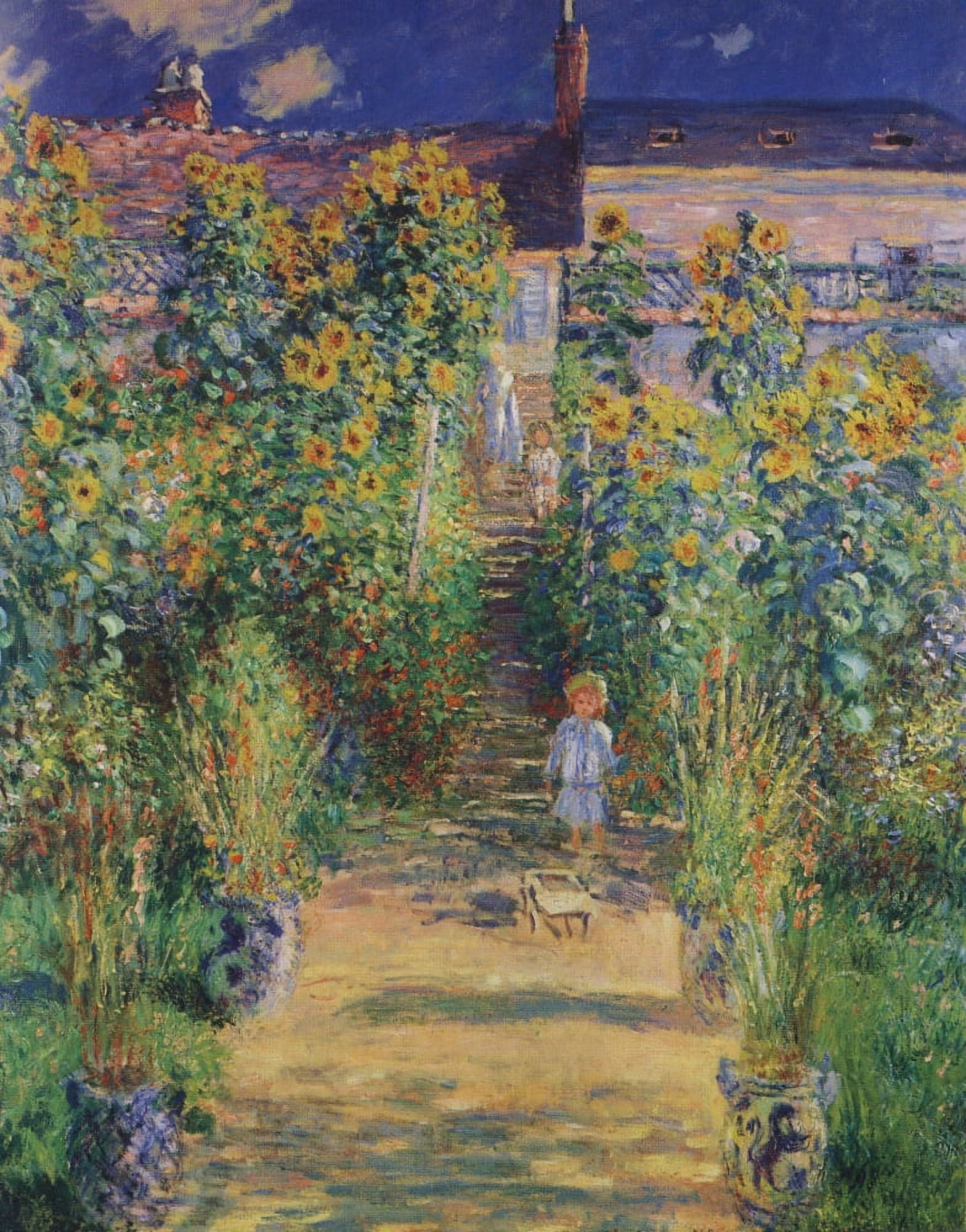 Monets Garden at Vetheuil 1880 Canvas Art - Claude Monet (18 x 24)