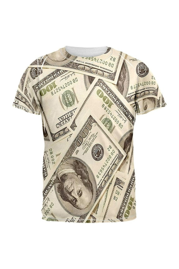 Money All Over Adult T-Shirt - Medium