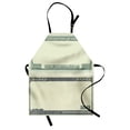 thumbnail image 1 of Money Apron Hundred Dollar Bill Century Note Design American Currency Style Frame Pattern, Unisex Kitchen Bib Apron with Adjustable Neck for Cooking Baking Gardening, Pale Green Grey, by Ambesonne, 1 of 3