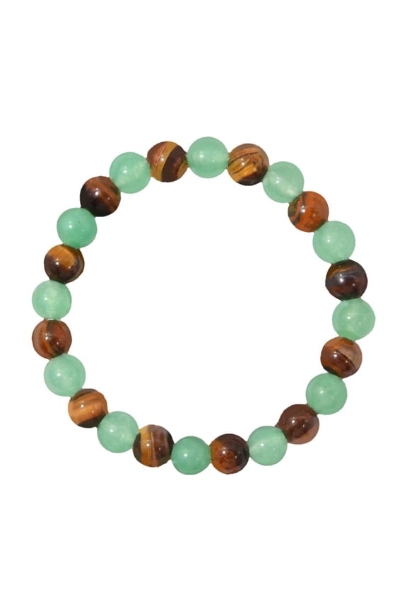 Money Attraction Bracelet with Green Aventurine and Tiger Eye,Healing Crystal Bracelet,Wealth Beaded Protection B-racelets,Lucky B-racelet,Attract Wealth,Protection and Good Luck Bracelet for Women