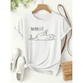 thumbnail image 1 of Money Bag, Handdrawn Style Print Tshirt Short Sleeve Crew Neck Casual Top For Summer Spring, Women's Clothing, 1 of 7