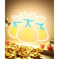 thumbnail image 1 of Money Bag Led Sign, Money Bag Neon Sign, Wall Decor, Money Bag Art Sign, Home Decor, Best Gifts, Money Bag Led Signs, 1 of 6