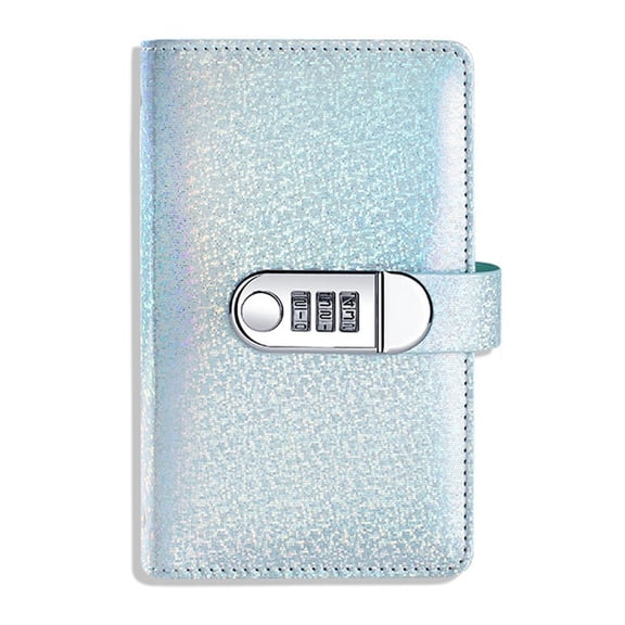 Money Bag with Lock, 100 Pockets Money Saving Challenge Book with Password Lock, Sparkling PU Leather Motivational Challenges Book for Cash Management Personal Finance Planning