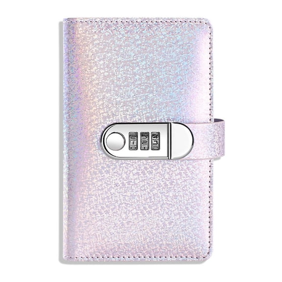 Money Bag with Lock, Money Saving Challenge Book with Password Lock, Sparkling PU Leather Motivational Challenges Book for Cash Management Personal Finance Planning