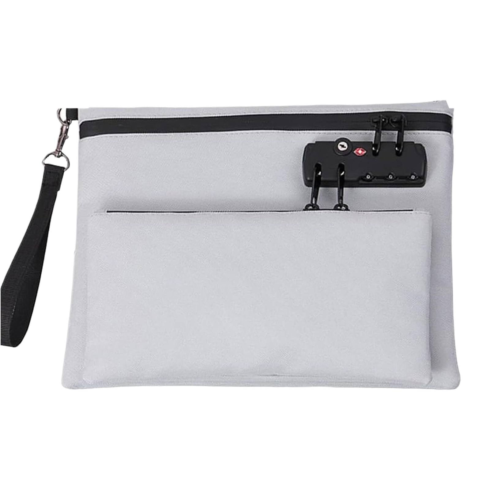 Money Bags With Zipper, 5x8 Inches, Money Pouch, Cash Bag Coin Purse Bank Zipper Travel Cash Jewelry Passports Credit Cards Black - View #8