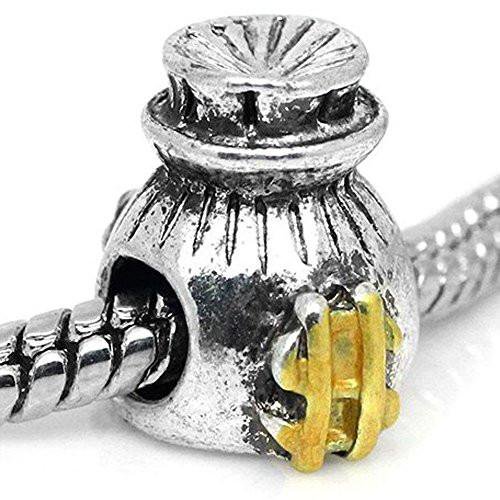 Money Bag/purse Bead Spacer for Snake Chain Charm Bracelet