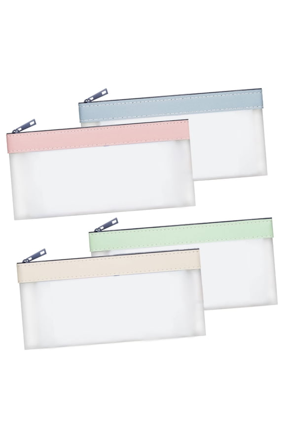 Money Bags with Zippers,Cash Envelope,Money Pouches Clear Banks Deposit Coin Bag for Multipurpose Check Wallet Collector