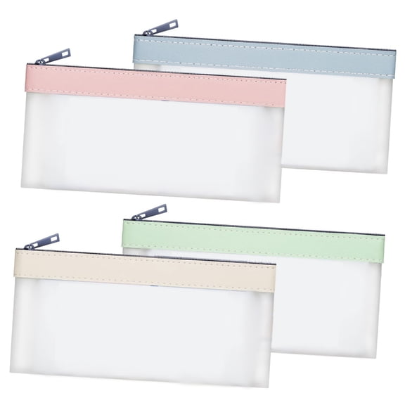 Money Bags with Zippers,Money Pouch,Clear Bank Deposit Bag Cash Bag,Check Wallet