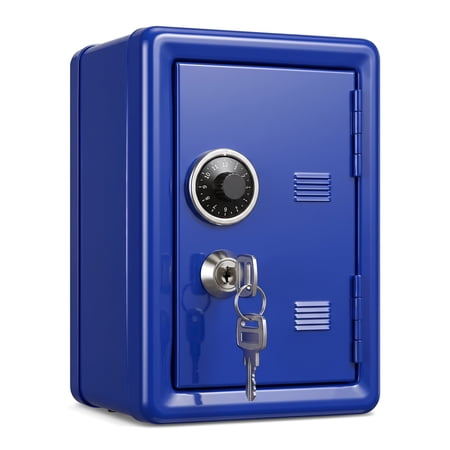 Money Bank,Metal Money Safe, Mini Password Cash Coin Savings Box Gift – Money Bank Locker Safe With Key And Single Digital Lock