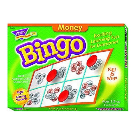 TREND Money Bingo Game for Kids with 36 Playing Cards