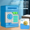 thumbnail image 1 of Money Box Gift,Money Saver,Electronic Piggy Bank with Password Large Capacity ATM Piggy Bank Automatic Paper Money Scroll Saving Box,Fingerprint Password Box Bank ATM Deposit(Blue), 1 of 9