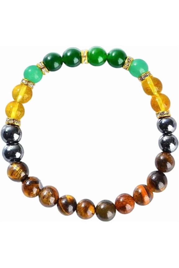 Money Bracelet with Black Onyx and Tiger's Eye - Luck Bracelet - Attract Wealth, Abundance and Prosperity
