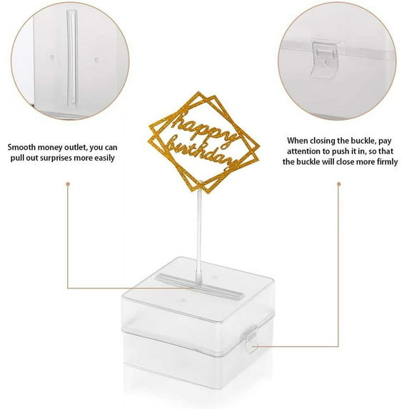 Money Cake Pull out Kit, Money Cake Dispenser Box, Birthday Cake Money Pull Box for Cash Gift for Birthday Graduation Party Wedding, Ceremonies, Family Gathering, Anniversaries Cake Decoration
