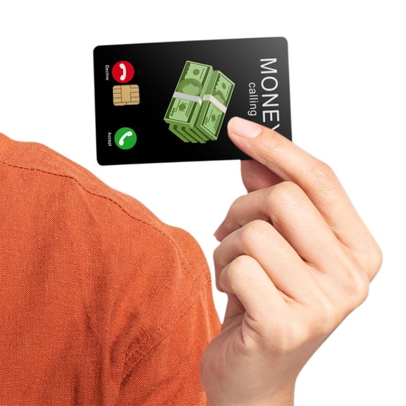 Money Calling Credit Card Sticker, Bank Card Skin Cover, Waterproof Skins Cover for Bank, EBT, Key, Transportation, ID 4 Pack