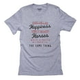 thumbnail image 1 of Money Can't Buy Happiness But It Can Buy Horses - Equestrian Men's Grey T-Shirt, 1 of 2