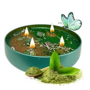 Money Candle | Get Money Spell Candle | Soy Candles for Home scented | Green Candle | Use in Rituals Relating to Wealth, Financial Security, Prosperity & Abundance | Wiccan, Pagan, Hoodoo 16 oz