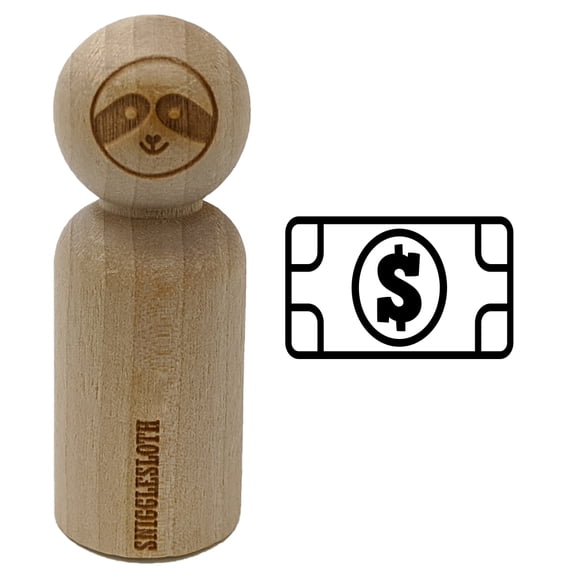 Money Cash Bills Rubber Stamp for Scrapbooking Crafting Stamping - Small 3/4 Inch