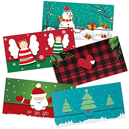 Money Christmas Cards with Envelopes 30 Pieces Set Christmas Money
