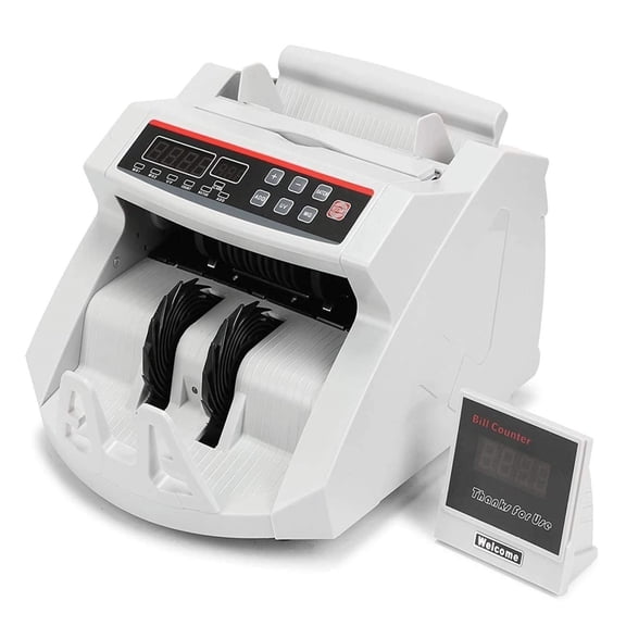 Money Counter Business Cash Register Euros Dollars GBP Bills Fake Banknote Detector By UV And MG Function For Banks Shops ,Accurate and Fast