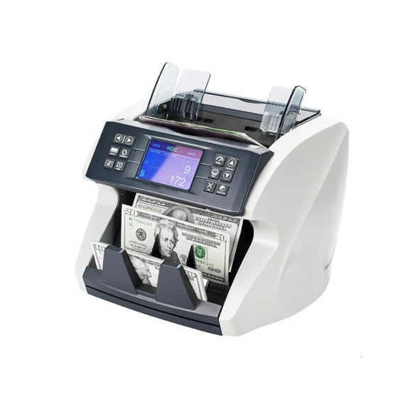Money Counter Machine 2 Cis Show Total Value 6-8 Mix Billnote Counting Fake Money/counterfeit Currency Detecting Inteligient Bill Counter UV/MG/IR ,Accurate and Fast