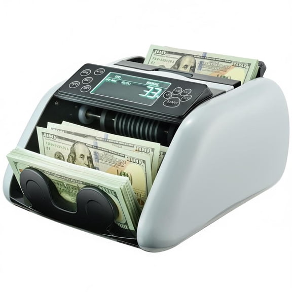 Money Counter Machine, Bill Counter with Uv Mg Ir Dd Counterfeit Detection, Usd and Eur Cash Counting Machine