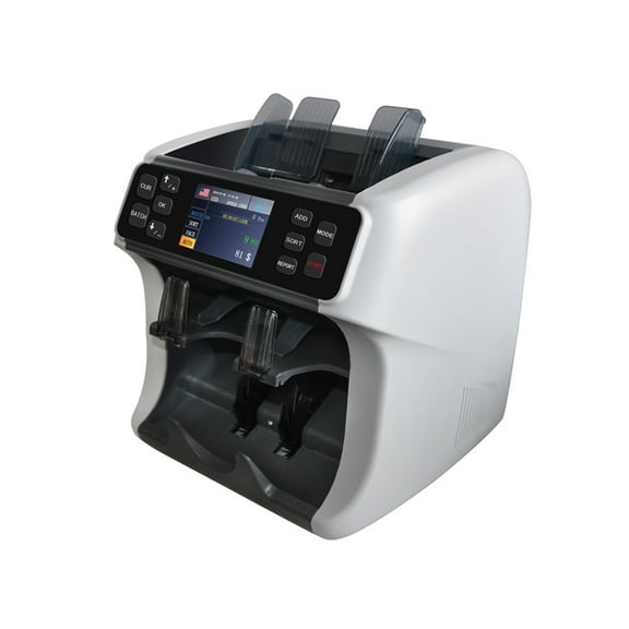 Money Counter Machine Counterfeit Detector Machine 2 Pocket Value Bill Counter And Sorter Mixed Denomination Money Counter For Tzs/ars/pen/mxn Bill Detector Machine Value Counter ,Accurate and Fast