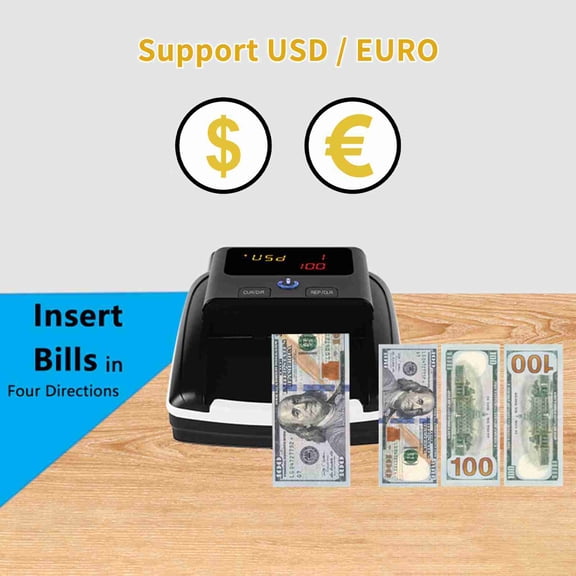 Money Counter Machine Money Counting Machine Dollar Euro MG WM IR Counterfeit Detection Bill Counter for Shops