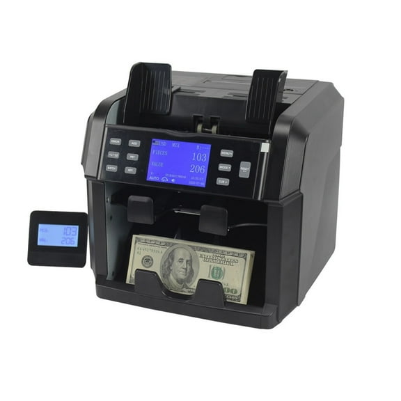 Money Counter Machine Serial Number Reading Mixed Value Counter Denomination Sorter Money Counter Fake Money Sorter With Built-in Printer With LCD Display ,Security Protection