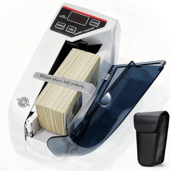Money Counter Machine with UV Counterfeit Detection - Portable Cash Counter Machine, 600 Notes/Min High-Speed Money Counting Machine for Bills & Currency