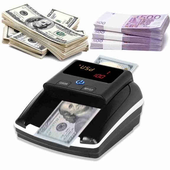 Money Counter Machine with Counterfeit Detection Money Counting Machine Dollar Euro MG WM IR Counterfeit Detection Bill Counter for Shops