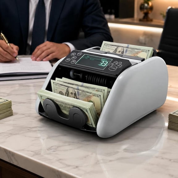 Money Counter Machine, with UV MG IR DD counterfeit detection, suitable for USD and EUR cash