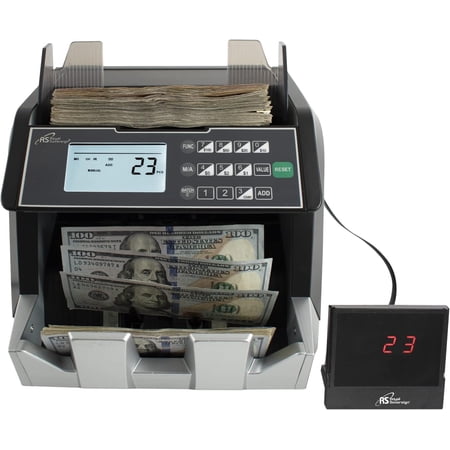 Money Counter with Add & Batch Mode, Value Counting, UV/MG/IR Counterfeit Bill Detection for Small Business