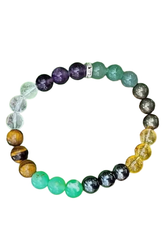 Money Drawing Peacocks Stone Bracelet Green Stone Adorned Wealth Bracelet Good Fortune Wrist Chain for Dates Parties