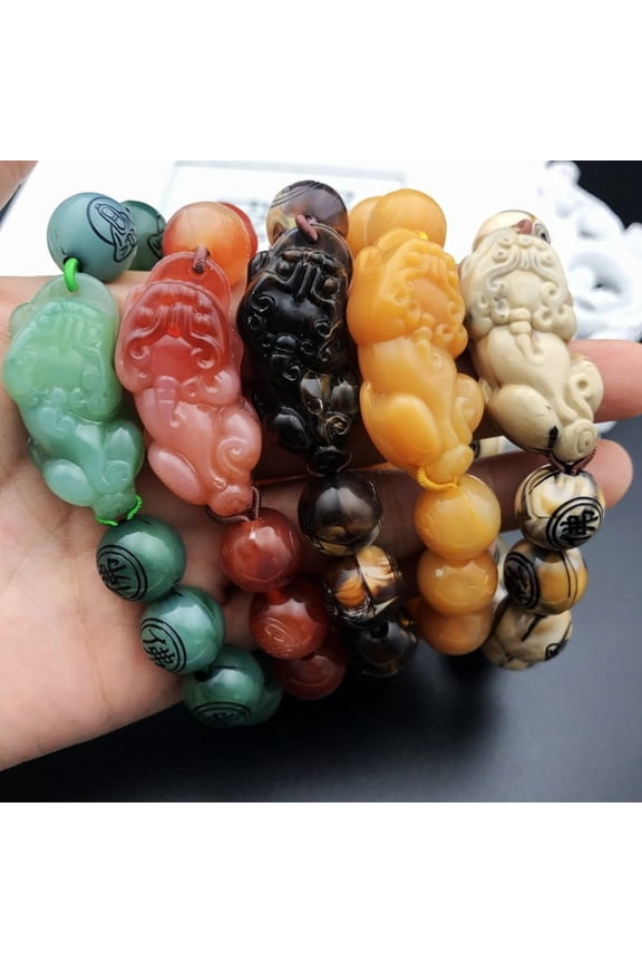 Money Drawing Pi Xiu Acrylic Beads Bracelet