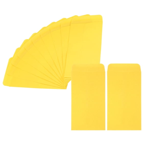 Money Envelope 6.5" x 3.5", 200Pcs Cash Envelopes Money Holder Bags Budgeting Saving Challenge Letter for Gift Coins Checks Tickets Jewelry Passport Card, Gold Yellow