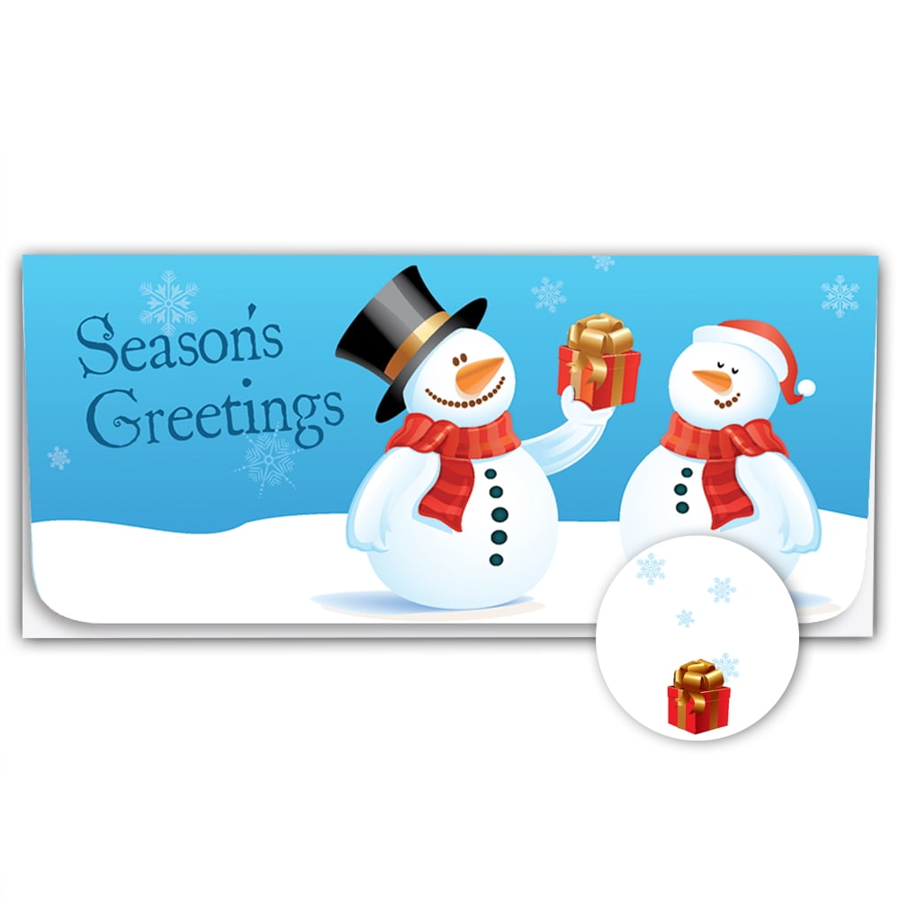 Money Envelopes - Snowman Gift 250pcs - Gift Envelopes for Cash