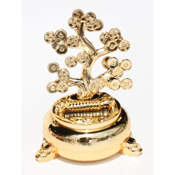 Money Fortune Coin Dancing Tree / Plant Flip Flap For GREAT Wealth Feng Shui, EHD